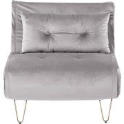 VESTFOLD  - Slaapbank 1-zit - Lichtgrijs - Fluweel