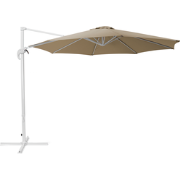 SAVONA - Zweefparasol - Zandbeige/Wit - Polyester