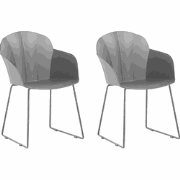 SYLVA - Eetkamerstoel - Zwart - Synthetisch materiaal