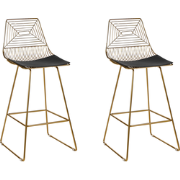 BISBEE - Barkruk set van 2 - Goud - Metaal