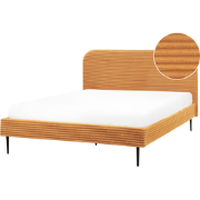 FLAYAT  - Tweepersoonsbed - Oranje - 160 x 200 cm - Corduroy