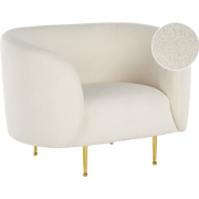 LOEN - Fauteuil - Wit - Polyester