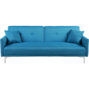 LUCAN  - Slaapbank 3-zits - Zeeblauw - Polyester