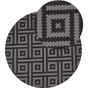 AJMER - Outdoor vloerkleed - Grijs/Zwart - 160 cm - Polypropyleen