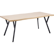 ALTON - Rechthoekige eettafel - Lichthout - 180 x 90 cm - MDF