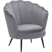 LOVIKKA - Fauteuil - Grijs - Fluweel