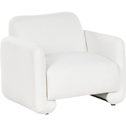 SALAND - Fauteuil - Wit - Polyester