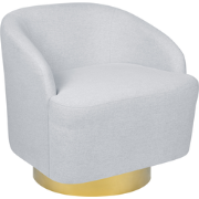 LAVIK - Fauteuil - Lichtgrijs - Polyester