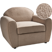ELLEDE - Fauteuil - Lichtbruin - Bouclé
