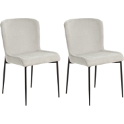 ADA - Eetkamerstoel set van 2 - Lichtgrijs - Polyester