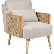 ORUM - Fauteuil - Lichtbeige - Rotan