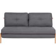 EDLAND  - Slaapbank - Donkergrijs - Polyester