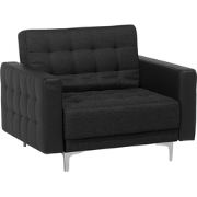 ABERDEEN - Chesterfield fauteuil - Grafietgrijs - Polyester