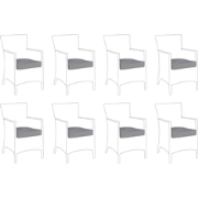 ITALY - Kussenhoes set van 8 - Lichtgrijs - Polyester