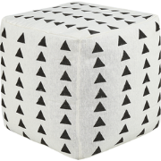 TARODI - Poef - Gebroken wit - 45 x 45 cm - Katoen