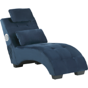 SIMORRE - Chaise longue - Donkerblauw - Universeel - Fluweel