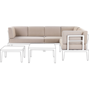 RIMA III - Tuinkussenhoezen set - Beige - Polyester