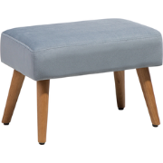 TAKOMA - Hocker - Lichtgrijs - Fluweel