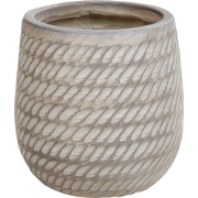 LIVADIA - Bloempot - Taupe - 19 cm - Vezelklei