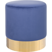 SOPHIA  - Poef - Marineblauw - 39 cm - Fluweel