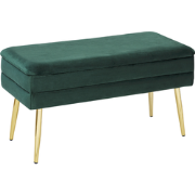 DURHAM - Bankje - Donkergroen - Fluweel