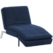 LOIRET - Chaise longue - Marineblauw - Symmetrisch - Polyester