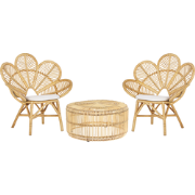 FLORENTINE / LIMNI - Bistroset voor 2 - Lichtbeige - Rotan