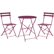 FIORI - Bistroset voor 2 - Bordeaux - Staal