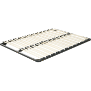 COMBOURG - Lattenbodem - Zwart - 180 x 200 cm - Staal