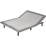 BRUNOY - Bedframe elektrisch verstelbaar - Grijs - 140 x 200 cm - Poly...