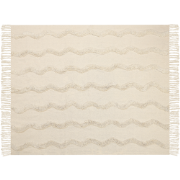 KHARI - Plaid - Lichtbeige - 125 x 150 cm - Katoen