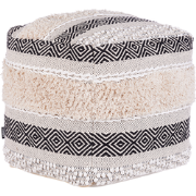 KANAM - Poef - Lichtbeige - 50 cm - Katoen