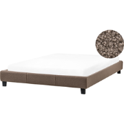 ROANNE  - Tweepersoonsbed - Taupe - 160 x 200 cm - Bouclé