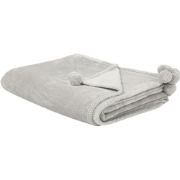 SAITLER - Plaid - Lichtgrijs - 150 x 200 cm - Polyester