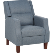 EGERSUND  - TV-fauteuil - Donkerblauw - Fluweel