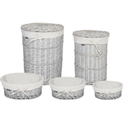 VAKARI - Manden set - Wit - Wilgenhout