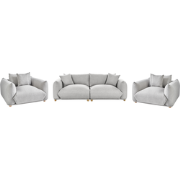 LUVOS - Banken set - Grijs - Polyester