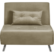 FARRIS  - Slaapbank 1-zits - Olijfgroen - Fluweel