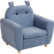 MARIBO - Kinderfauteuil - Blauw - Linnen