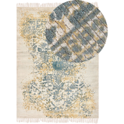 BOYALI - Vintage vloerkleed - Mosterdgeel - 160 x 230 cm - Viscose