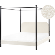 DANNEMOIS - Tweepersoonsbed - Gebroken wit - 160x200 cm - Bouclé