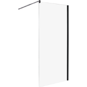 AHAUS - Douchescherm - Zwart - 90 x 190 cm - Veiligheidsglas