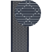 CHARVAD - Laagpolig vloerkleed - Marineblauw - 70 x 200 cm - Polyester