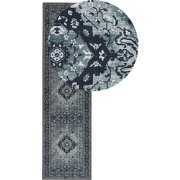 VADKADAM - Laagpolig vloerkleed - Grijs - 80 x 300 cm - Polyester