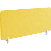 WALLY - Bureauscherm - Mosterdgeel - 130 cm - Polyester