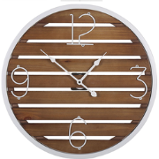 ARRIAGA  - Wandklok - Donkerbruin - Dennenhout