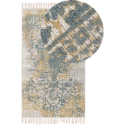 BOYALI  - Vintage vloerkleed - Geel/Groen - 80 x 150 cm - Viscose