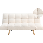 INGARO - Slaapbank - Wit - Bouclé