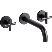 KAIETEUR - Wandgemonteerde mengkraan - Zwart - Messing