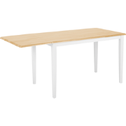 LOUISIANA - Eettafel - Wit - 75 x 120/160 cm - Rubberhout